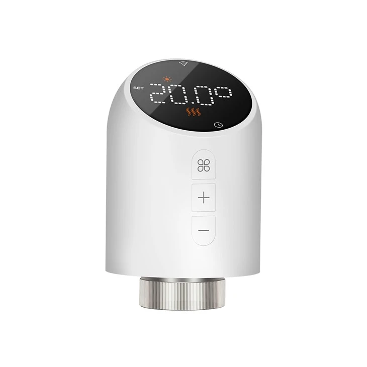 Black Round Screen Wifi Radiator Control Actuator TRV-705WF