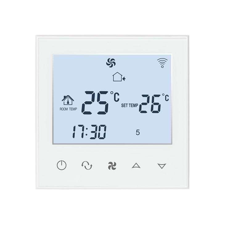 Термостат 2-трубного и 4-трубного фанкойла с белым экраном TDS21-AC
